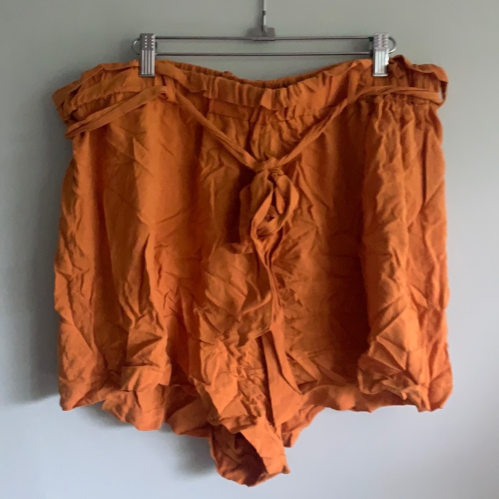 Camel color high waist shorts